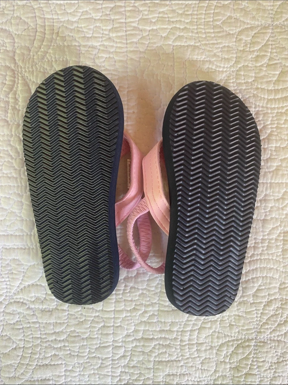 OshKosh B'gosh Navy Flip Flops with Pink Mermaid Print